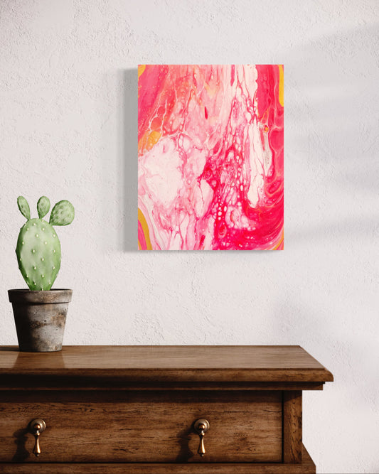 Pink Starburst Painting by Kathryn Hill